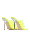 Stop Killing My Vibe Heeled Sandal - Neon Yellow