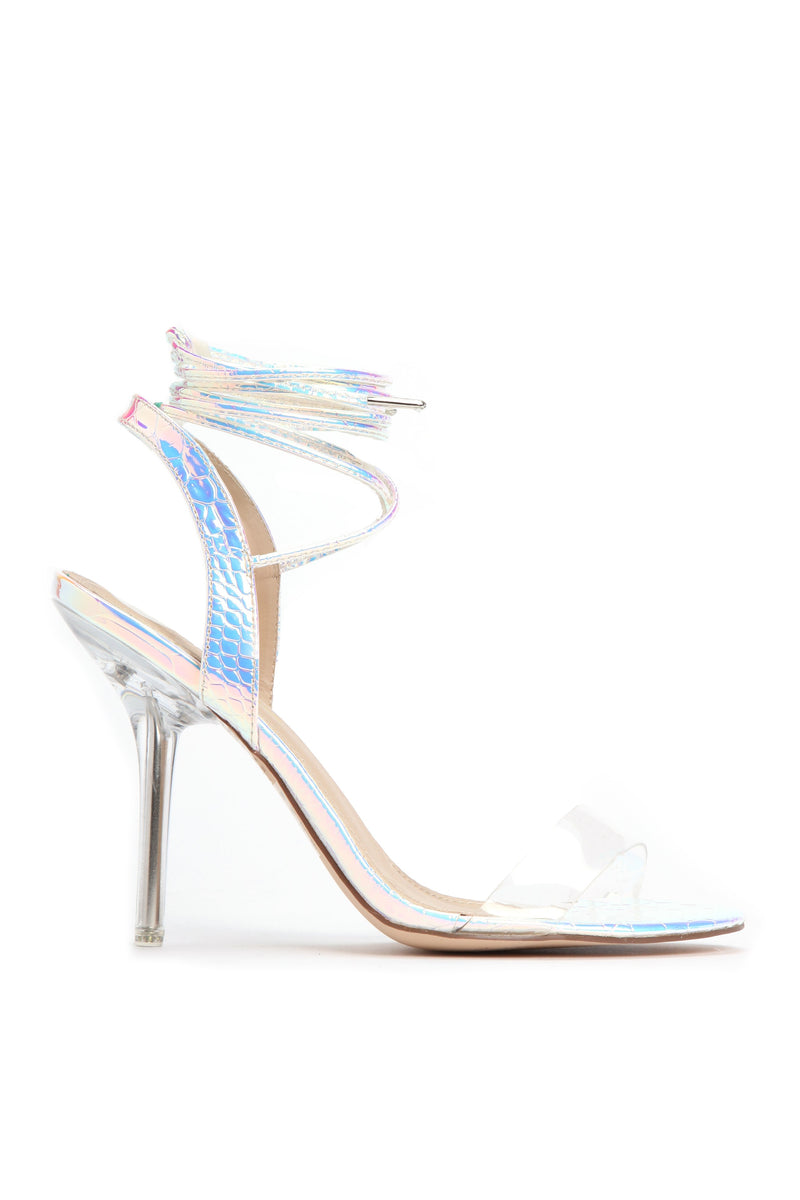 Better Be Quick Heeled Sandal - Iridescent Snake
