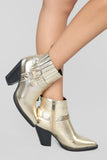 Saddle Up Bootie - Gold