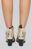 Saddle Up Bootie - Gold
