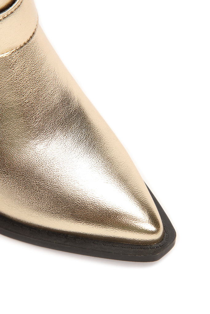 Saddle Up Bootie - Gold