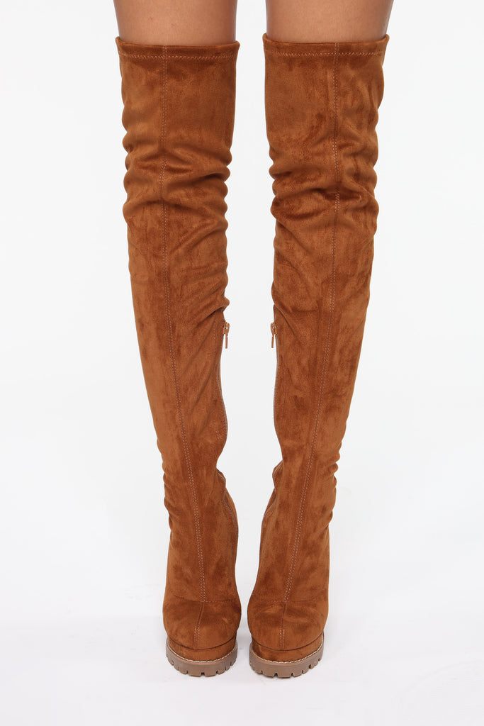 Can't You See Heeled Boots - Tan