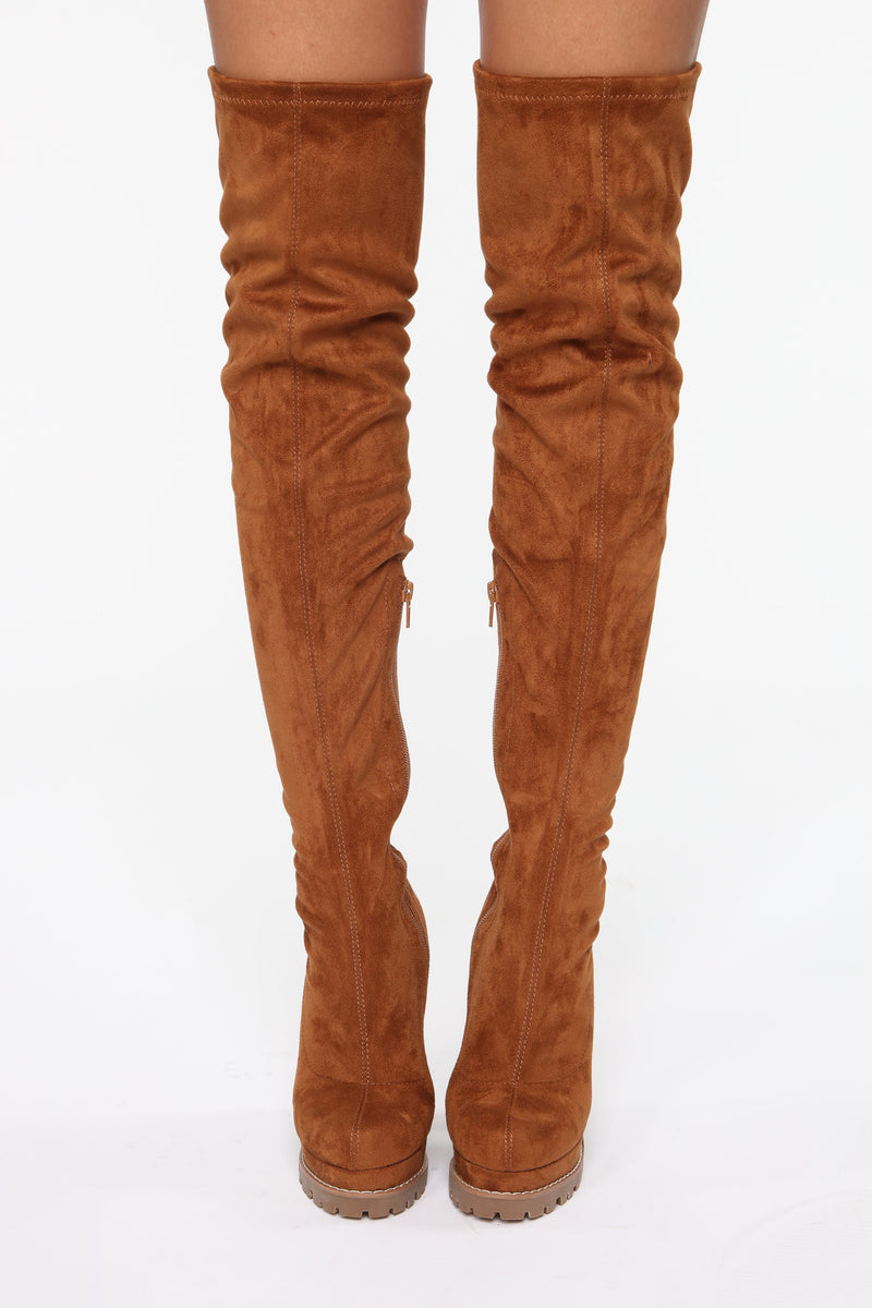Can't You See Heeled Boots - Tan