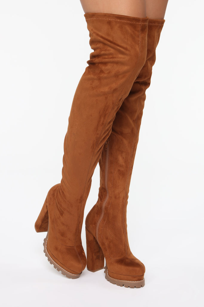 Can't You See Heeled Boots - Tan