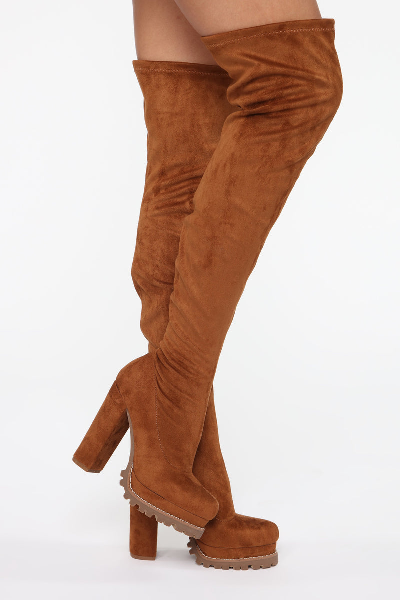 Can't You See Heeled Boots - Tan