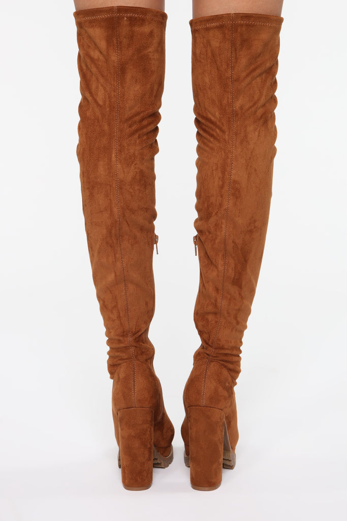 Can't You See Heeled Boots - Tan