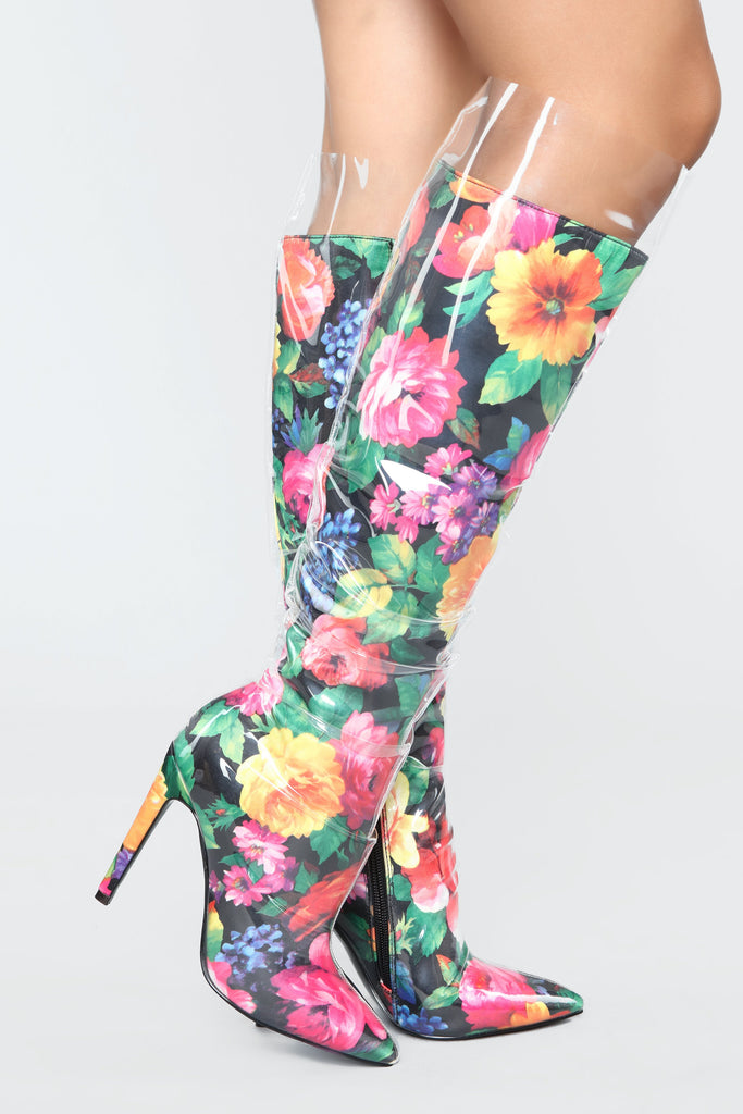 Not Far To Go Heeled Boot - Floral