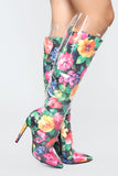 Not Far To Go Heeled Boot - Floral