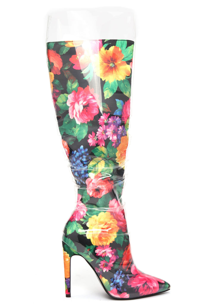 Not Far To Go Heeled Boot - Floral
