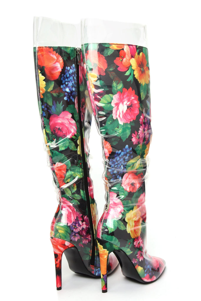 Not Far To Go Heeled Boot - Floral