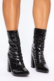 In Disguise Bootie- Black Croc