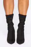 No Snakes Allowed Heel Bootie - Black