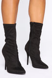 No Snakes Allowed Heel Bootie - Black