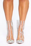 Keep On Shining Booties - Silver