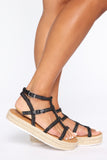 Carry On Flat Sandals - Black