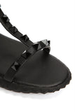 Lookin' Sharp Flat Sandal - Black