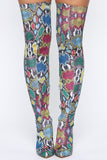 Exotica Heeled Boots - Multi Snake