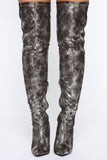 Told You So Heeled Boots - Silver