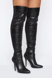 The Way You Walk Heeled Boots - Black Snake