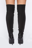 The Way You Walk Heeled Boots - Black Snake