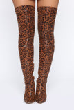 Go Get it Girl Heeled Boots - Leopard