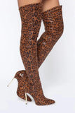 Go Get it Girl Heeled Boots - Leopard