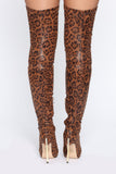 Go Get it Girl Heeled Boots - Leopard