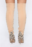 The Way You Walk Heeled Boots - Tan Snake