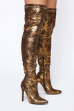 Told You So Heeled Boots - Gold