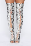 Upper East Side Heeled Boots - Snake