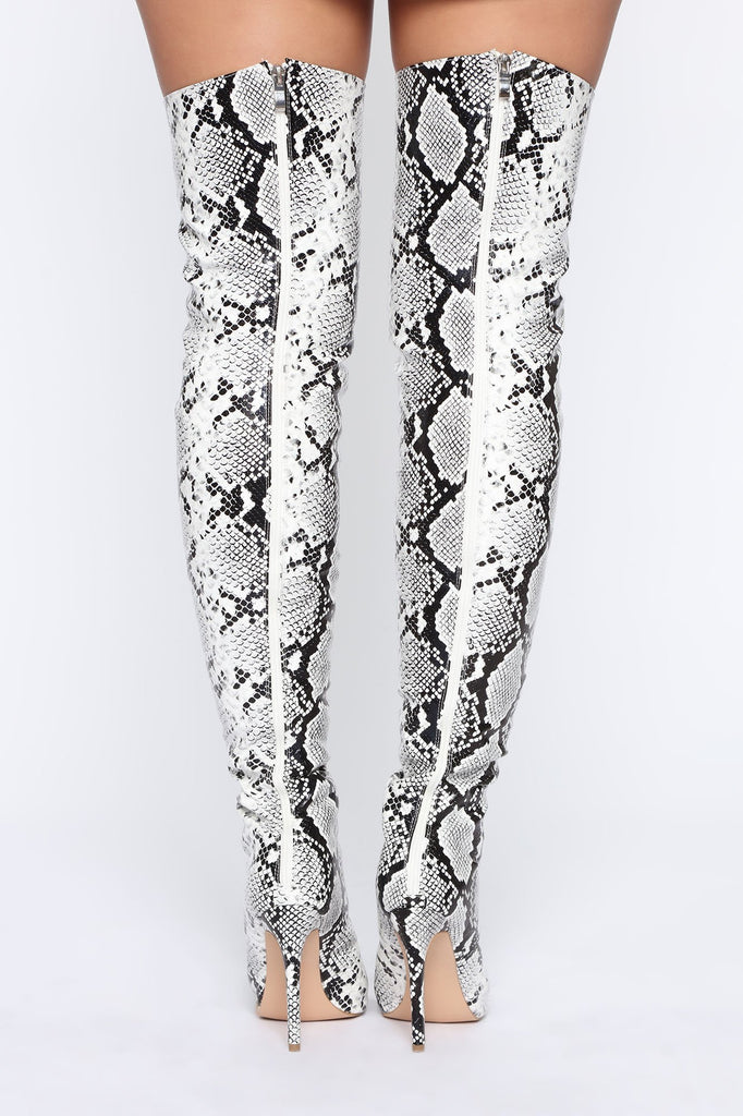 Upper East Side Heeled Boots - Snake