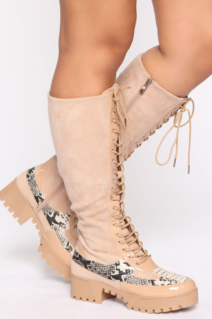 Gotta Take Charge Boots - Nude