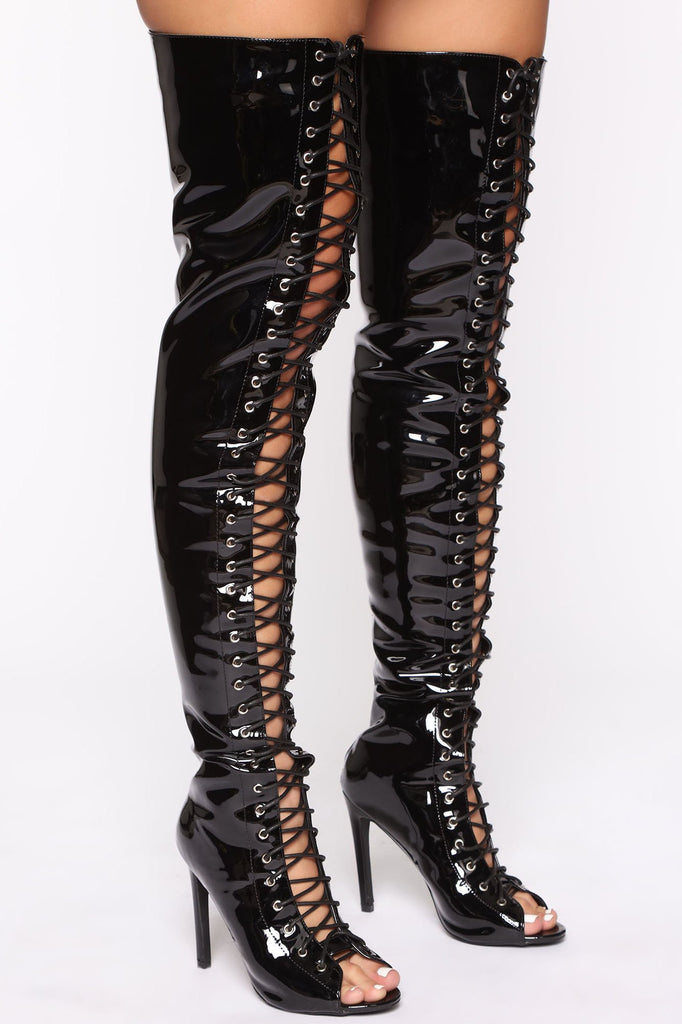 Upper East Side Heeled Boots - Black
