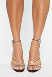 A Lucite To See Heeled Sandals - Black