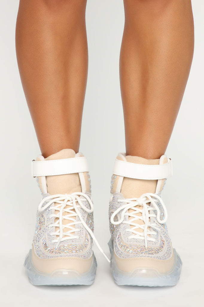 Moon Walker High Top Sneakers - Nude