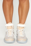 Moon Walker High Top Sneakers - Nude