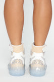 Moon Walker High Top Sneakers - Nude