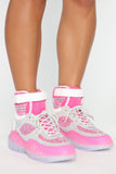 Moon Walker High Top Sneakers - Pink