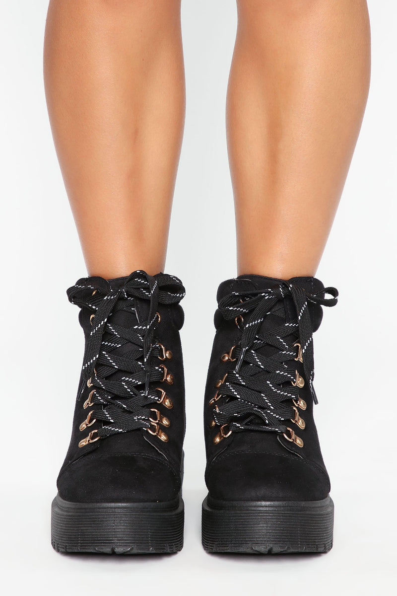 Spend Some Time Booties - Black