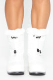 Baby It's Cold Flat Boots - White