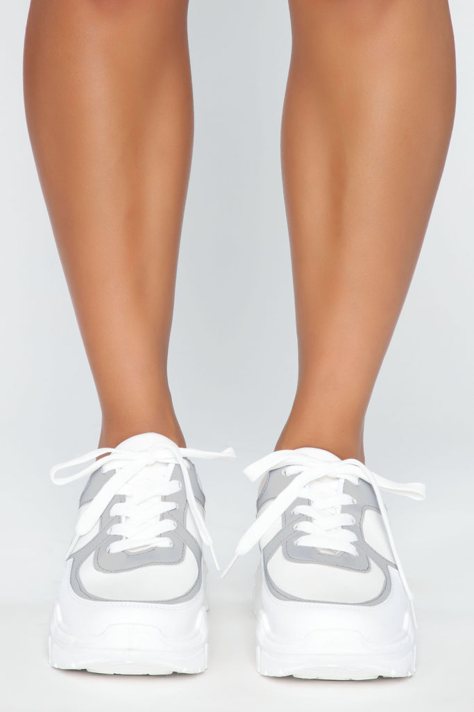 Lightning Reflective Sneakers - White