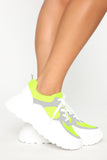 Lightning Reflective Sneakers - Neon Green