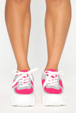Lightning Reflective Sneakers - Neon Pink