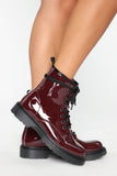Inclined To You Booties - Burgundy Patent