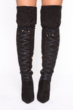 All Tied Up Right Now Boots - Black