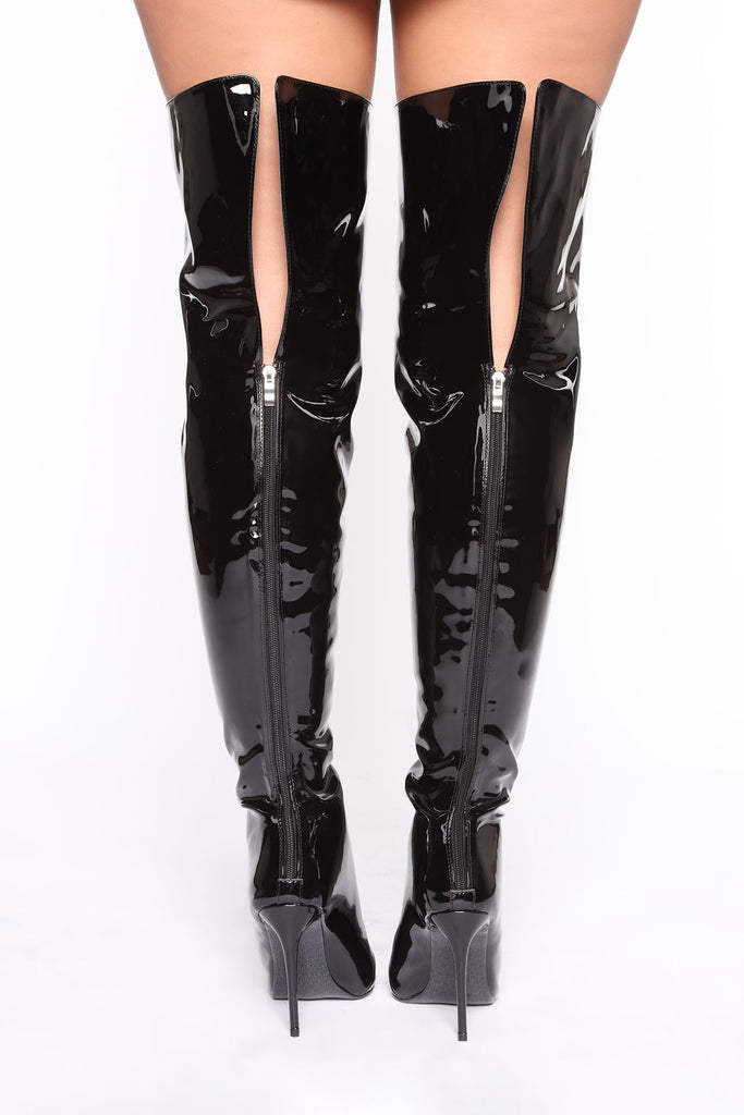 Show It Off Heeled Boots - Black