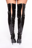 Show It Off Heeled Boots - Black