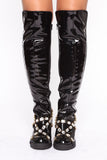 Minding My Business Heeled Boots - Black