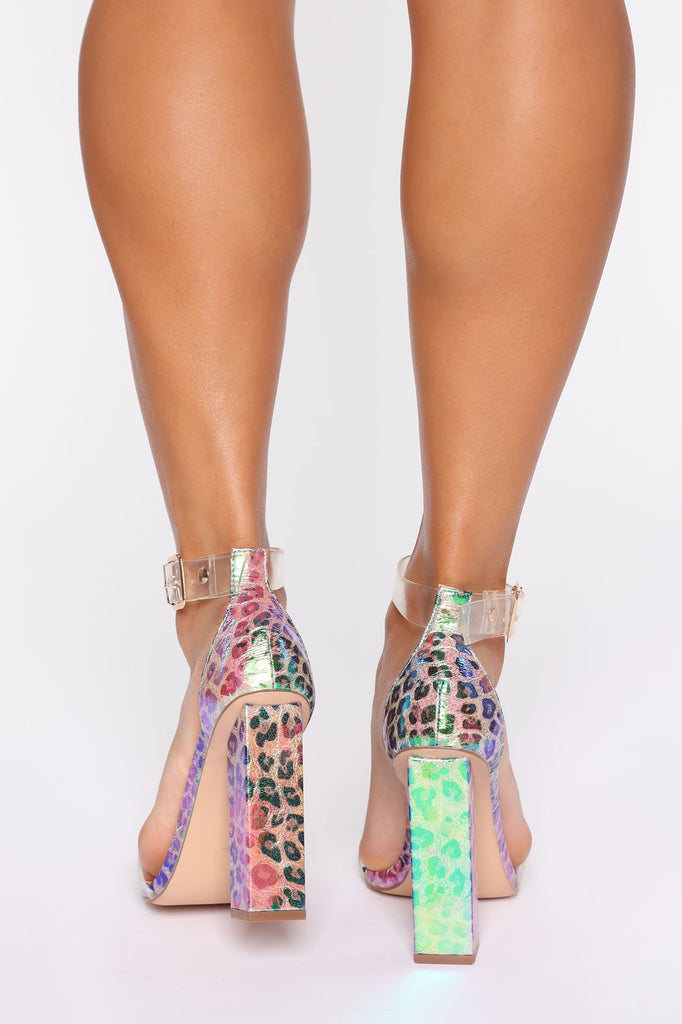 Ray Of Sunshine Heeled Sandals - Leopard