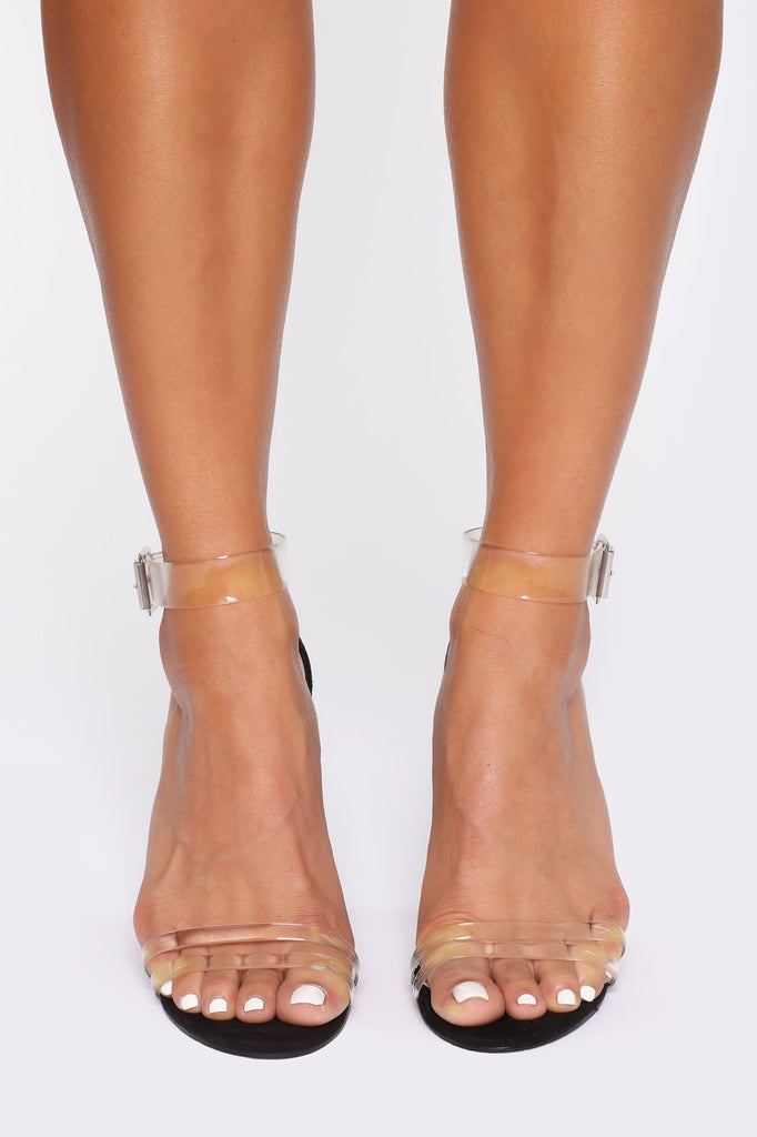We Could Be Clear Heels - Black